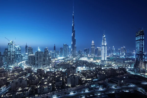 Dubai skyline, Emirados Árabes Unidos — Fotografia de Stock