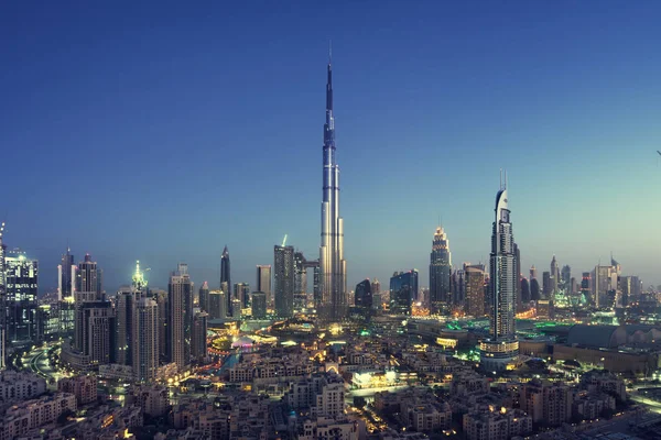 Dubai skyline, Emiratos Árabes Unidos — Foto de Stock