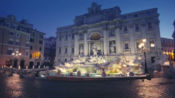 イタリアローマのトレビの泉 — ストック動画