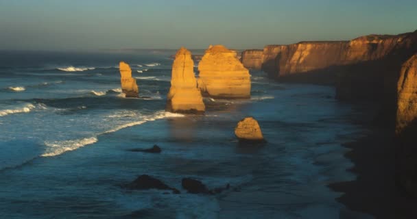 Dodici apostoli, ora dell'alba, Australia — Video Stock