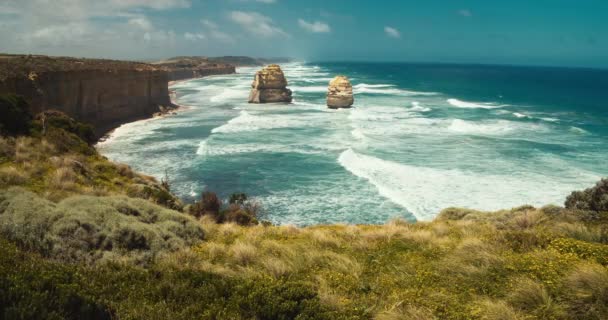 Doce apóstoles, Great Ocean Road, Australia — Vídeo de stock