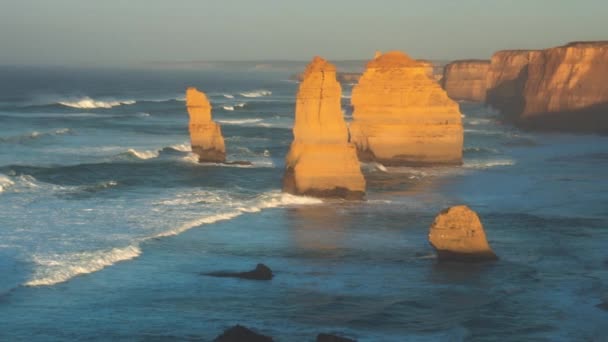 Dodici apostoli, ora dell'alba, Australia — Video Stock