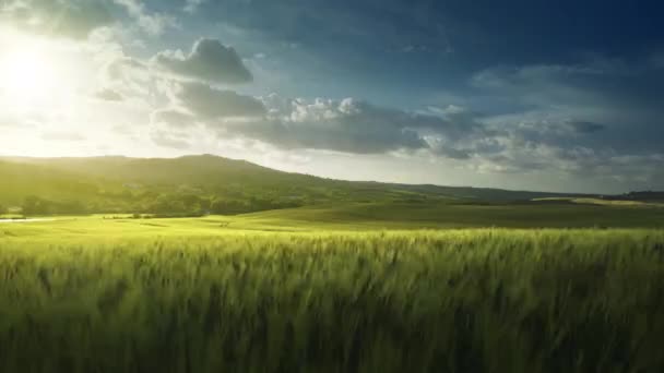 Atardecer de primavera en Toscana, Italia — Vídeos de Stock