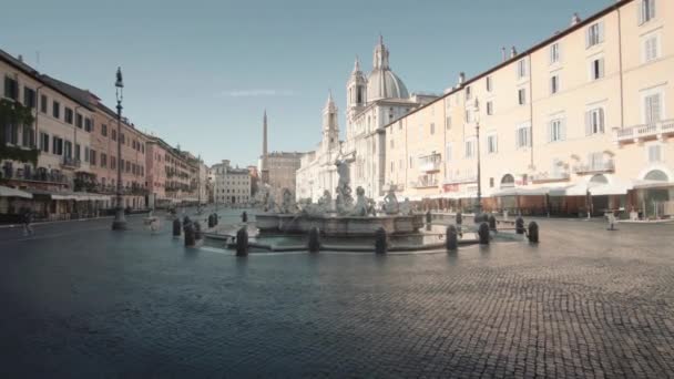 Piazza Navona v Římě. Itálie — Stock video