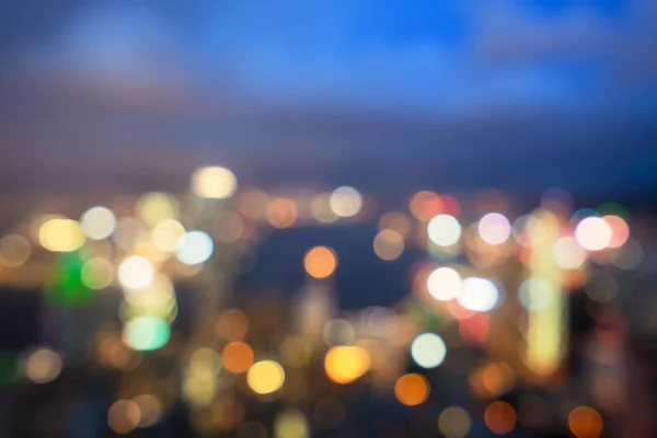 Blurred lighhts from peak Victoria, Hong Kong — Stock Photo, Image