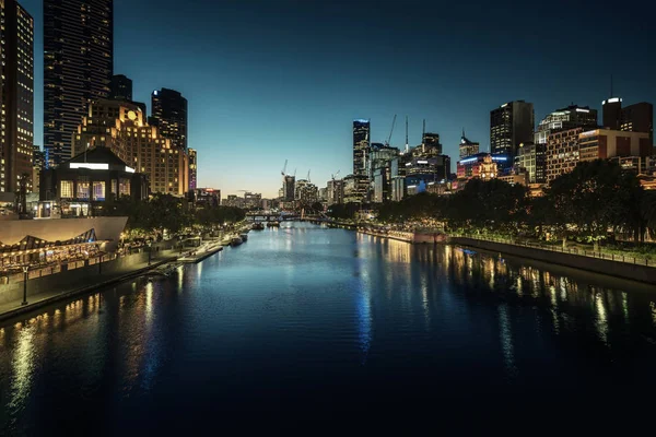 Sunset, Yarra River, Melbourne, Victoria, Australia — Stock Photo, Image