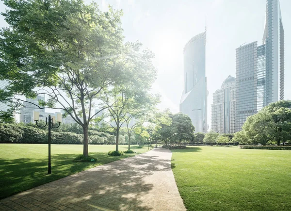 Green Space, Lujiazui Central, Shanghai, Kina — Stockfoto