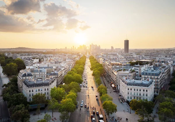 Paris view from Arc de Trimphe, France — Stock Photo, Image