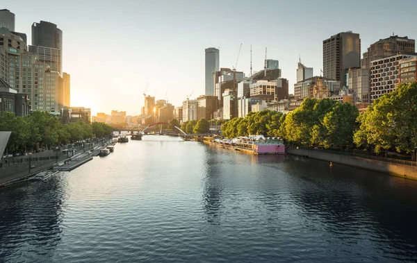 Sunset, Yarra River, Melbourne, Victoria, Australia — Stock Photo, Image