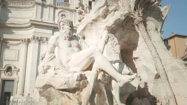 Fonte de Trevi em Roma, Italia — Vídeo de Stock