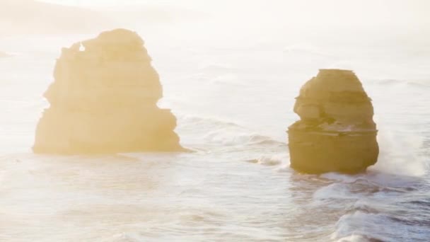 Twelve Apostles, sunrise time, Australia — Stock Video