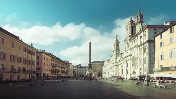 Piazza Navona w Rzymie. Włochy — Wideo stockowe