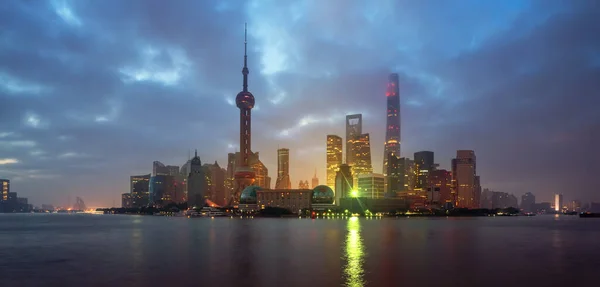 Shanghai Skyline Soloppgang Kina – stockfoto