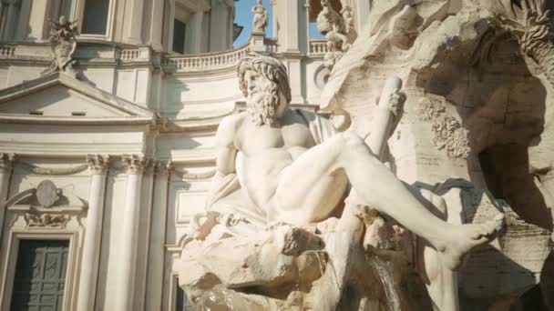 Fontein di Trevi in Rome, Italië — Stockvideo
