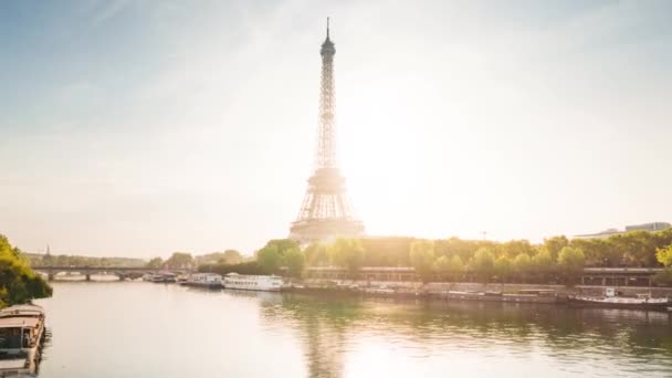Hyper lapse, Torre Eiffel, Paris, França — Vídeo de Stock