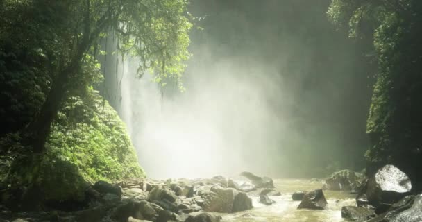 Süßwasser Nungnung Wasserfall Bali Indonesien — Stockvideo