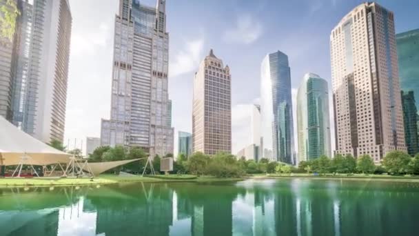 Lujiazui Finans Merkezine Park Şangay Çin — Stok video