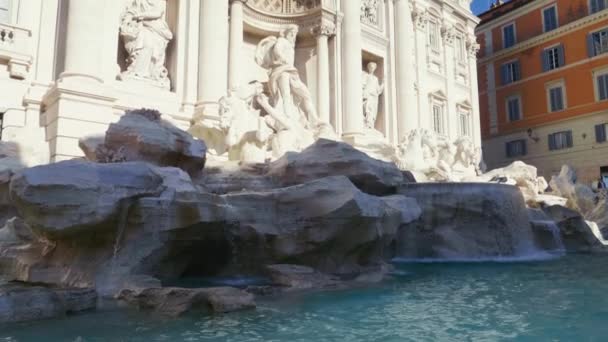 Fonte de Trevi em Roma, Italia — Vídeo de Stock