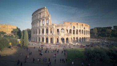 Roma 'da kolezyum, günbatımı, İtalya