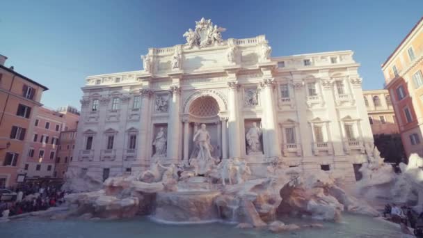 Fountain di Trevi en Roma, Italia — Vídeo de stock