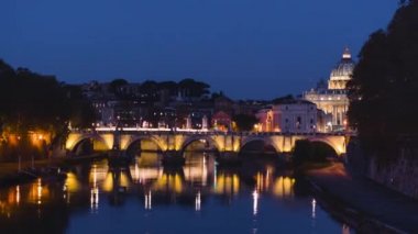 St. Peters Bazilikası, Sant Angelo Köprüsü, Vatikan, Roma, İtalya