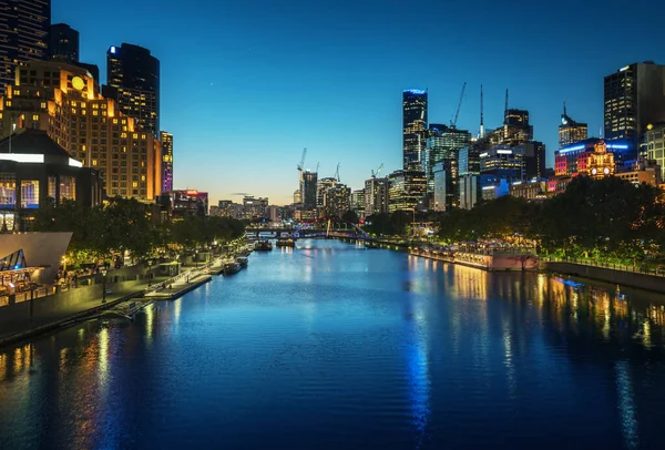 Sunset Yarra River Melbourne Victoria Australia — Stock Photo, Image
