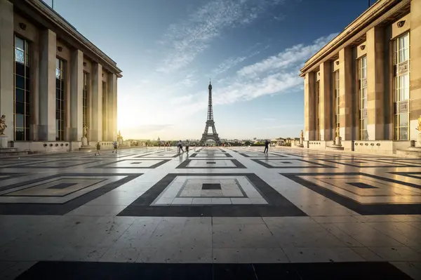 Early Morning View Eiffel Tower Parijs Frankrijk — Stockfoto