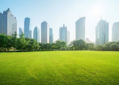 Lujiazui finans merkezine park, Şangay, Çin