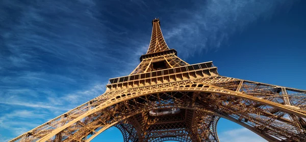 Mavi Gökyüzü Eyfel Kulesi Paris Fransa — Stok fotoğraf