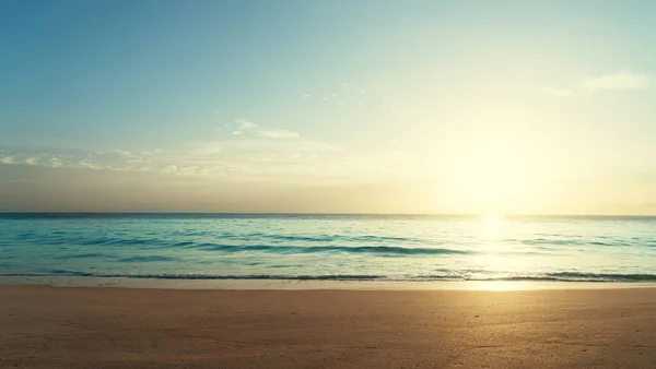 Tramonto Sulla Spiaggia Delle Seychelles Isola Mahe — Foto Stock