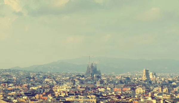 Barcelona Sunset Time Spain — Stock Photo, Image