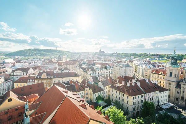 Dachy Starym Mieście Pradze Republika Czeska — Zdjęcie stockowe