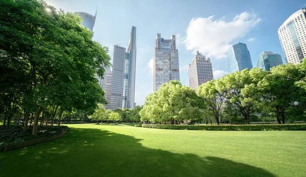 Espacio Verde Lujiazui Central Shanghai China — Foto de Stock