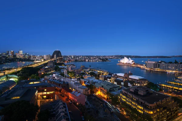 Vue Aérienne Sydney Avec Harbour Bridge Australie — Photo