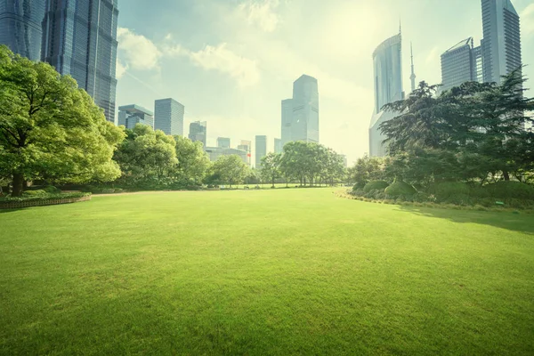 Spazio Verde Lujiazui Central Shanghai Cina — Foto Stock