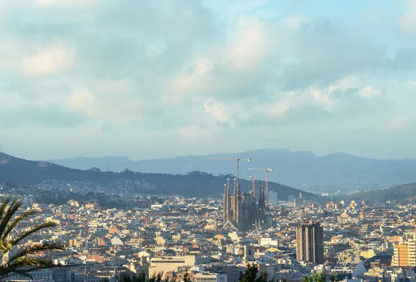 Barcelona Horário Pôr Sol Espanha — Fotografia de Stock