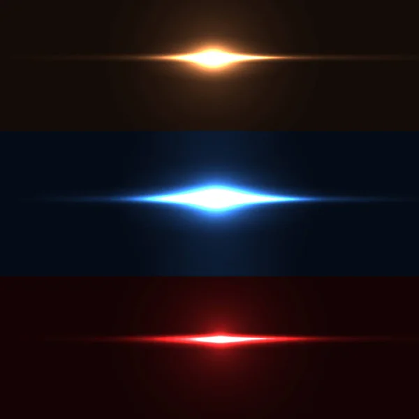 Kolekce krásných světelný objektiv světlice. Světelné efekty Flash. — Stockový vektor