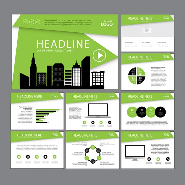 Sunu şablonları, Infographic öğeleri şablonu düz tasarım kümesi yıllık rapor broşür el ilanı broşür pazarlama