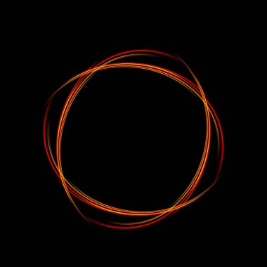 Sihirli ışık neon enerji daire. Parlayan yangın ring izleme. Enerji çerçeve. Parlayan daire afiş.