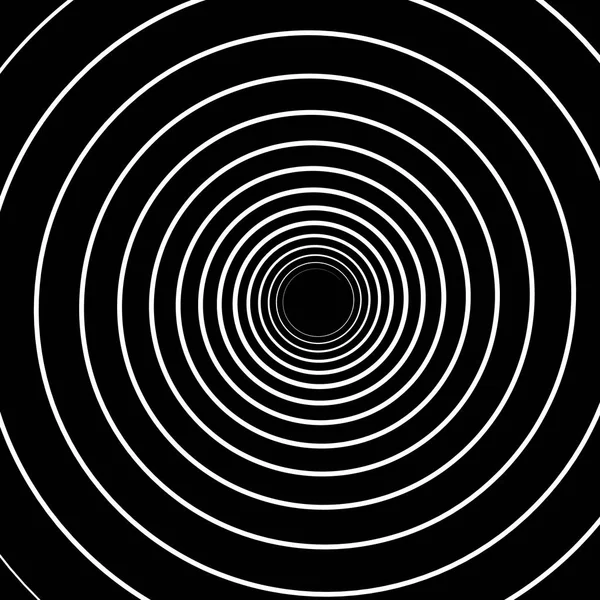 Concentric Lines. Spiral Background. Volute Hypnosis Circular — Stock Vector