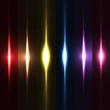 Güzel parlak mercek parlaması topluluğu. Işık efektleri Flash.