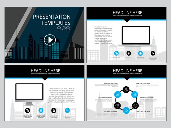 Seitenlayout-Designvorlage für Präsentation und Broschüre, Geschäftsbericht, Flyerseite mit Infografik-Element — Stockvektor