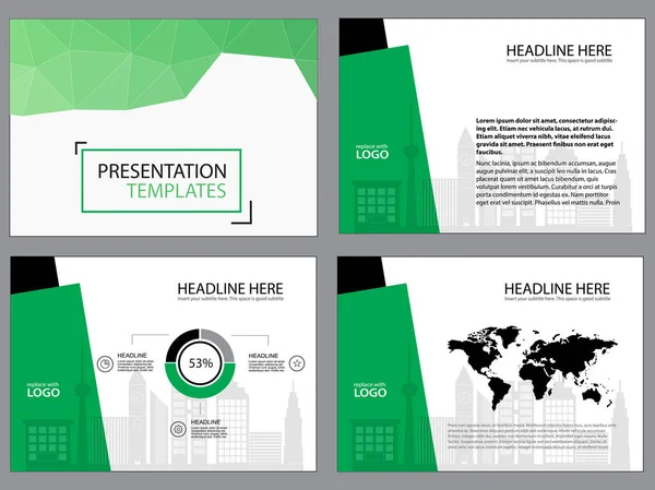 Modèle de schéma de mise en page pour présentation et brochure, rapport annuel, page de prospectus avec élément infographique — Image vectorielle