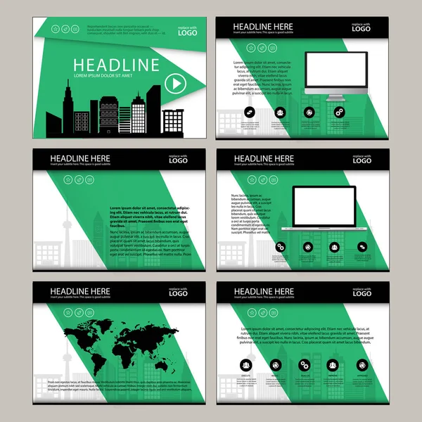 Page layout design template for presentation and brochure , Annual report, flyer page with infographic element — Stock Vector
