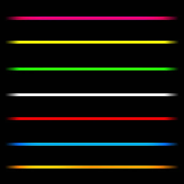 Linee luminose al neon lazer. Isolato — Vettoriale Stock