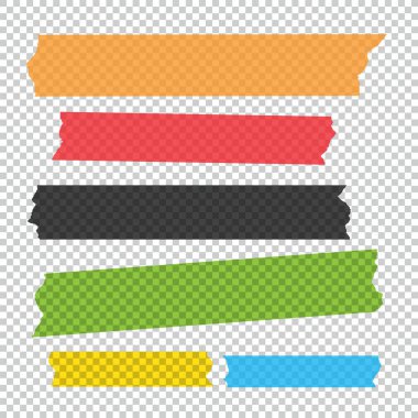 Yapışkan bant adet vektör koleksiyonu ayarla.