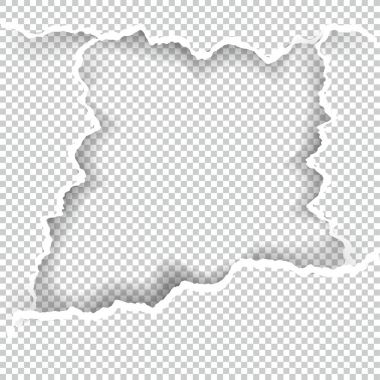 Kağıt saydam metin için yer ile sökük, sanat ve çizim vektör.