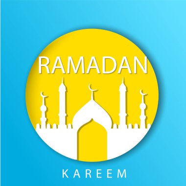Ramazan kareem arka plan. Vektör çizim kağıt kesme