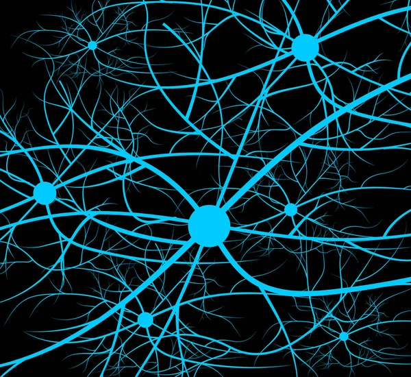 Cellules nerveuses de l'humain. Structure des molécules de brin. Composés génétiques et chimiques — Image vectorielle