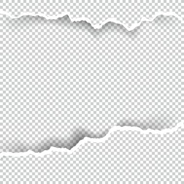 Kağıt saydam metin için yer ile sökük, sanat ve çizim vektör.